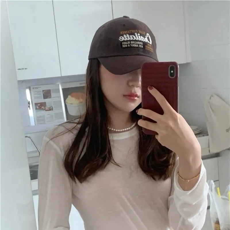 2024 New Men's and Women's American Embroidered Letter Baseball Hat Outdoor Leisure Sunshade Big Head Adjustable Sports Cap