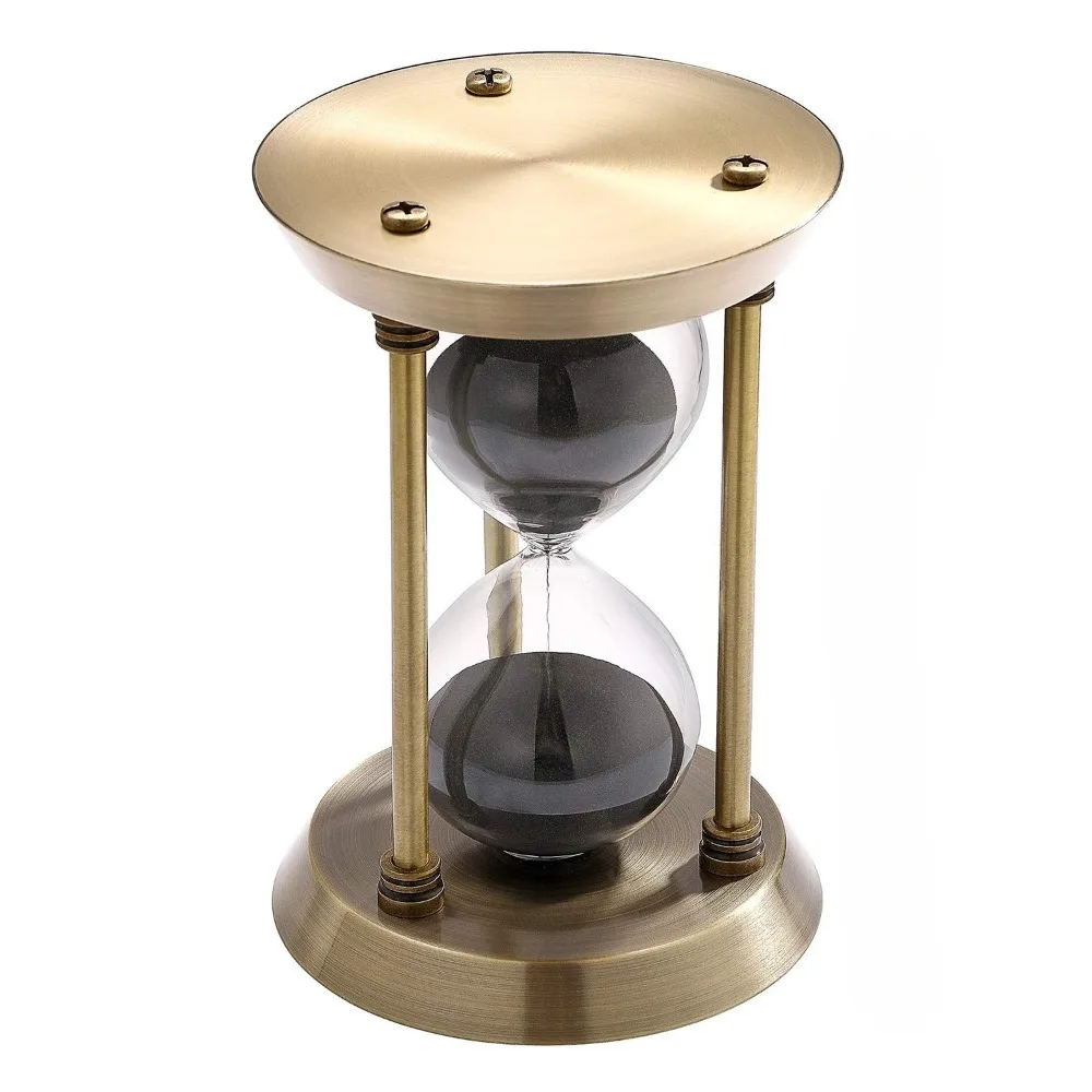 

Nordic Metal Hourglass Timer 1/3/5/10/15 Min, Creative Desk Decor for Home Office, Retro Bookshelf Living Room Gift