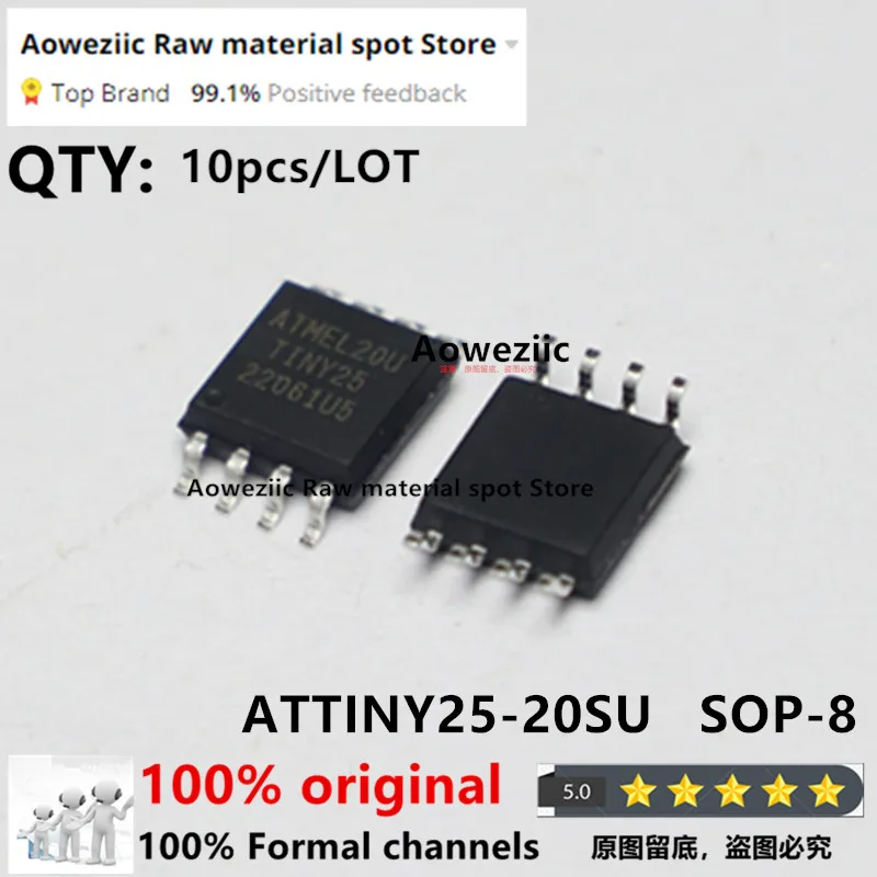 

Aoweziic 2021+ 100% New Imported Original ATTINY25-20SUR ATTINY25-20SU TINY25-20SU SOP-8 8-bit Microcontroller