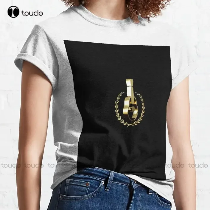 Gold Treble Cleff Graphic T-Shirt Grandma Shirt Fashion Creative Leisure Funny T Shirts Outdoor Simple Vintag Casual T Shirts