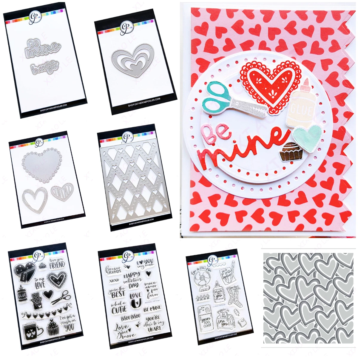 

Valentine's Day Queen of Hearts Cover Plate DieCutting Dies Silicone Stamps Stencil DIY Scrapbooking Paper Handmade Album Stamp