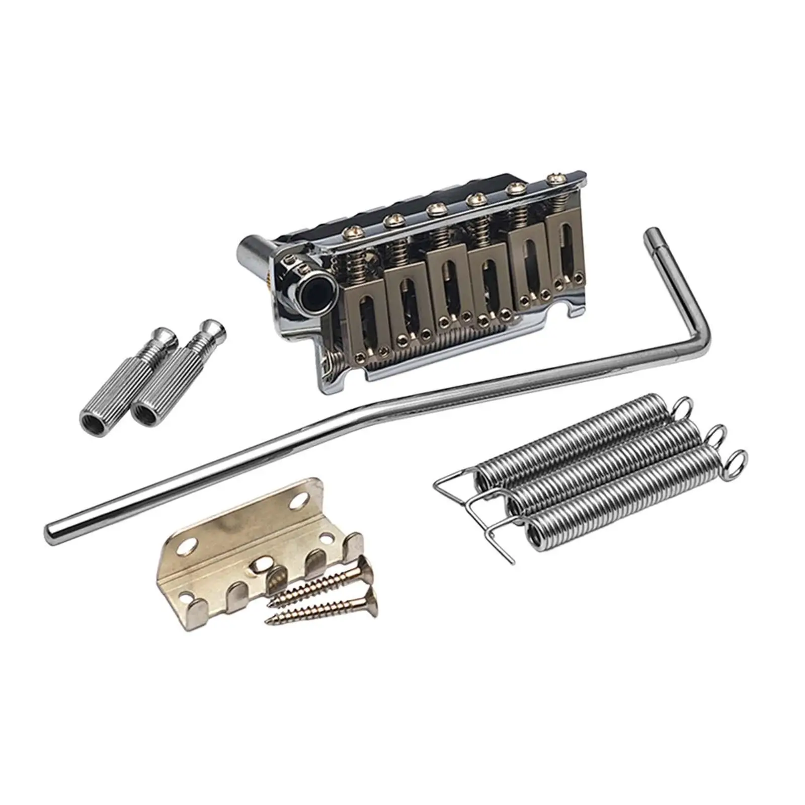 

Tremolo Bridge Guitar System Set Sleek Stainless Steel Accessories Portable Replacement Professional Small Double Locking System