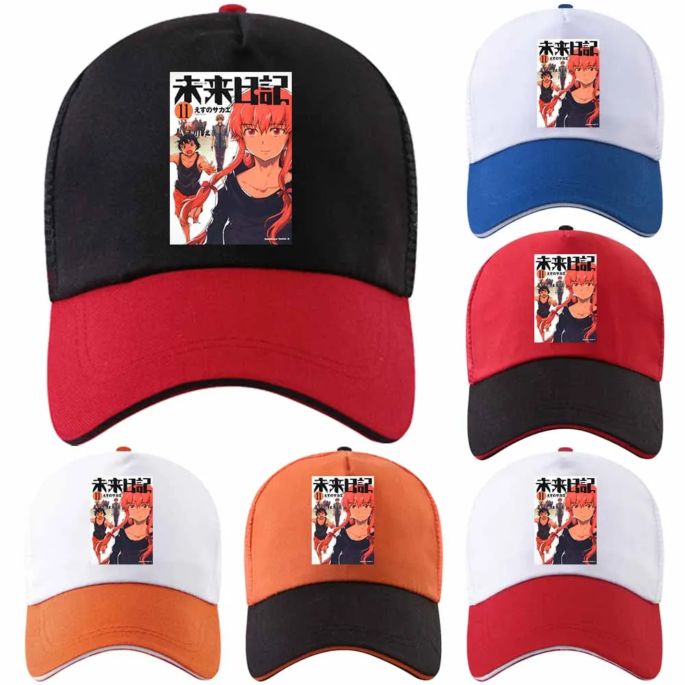 

Anime The Future Diary Mirai Nikki Peaked Cap Hip Hop Sun Hats Snapback Hat Sports Outdoor Casquette Baseball Caps