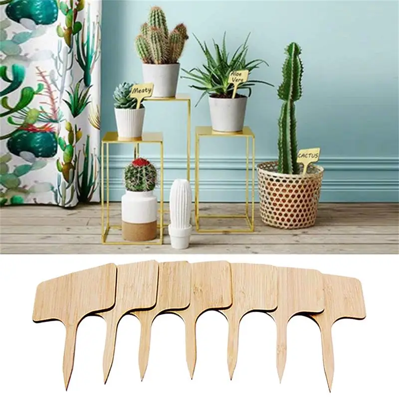 Multifunctional Wooden Plant Tags Garden Plant Markers Nursery Plant Labels Plant Name Stakes Flower Pot Labels Custom Plant Tag