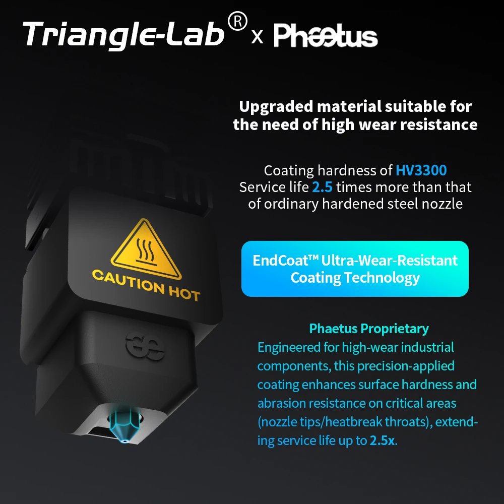 Trianglelab Conch Hotend® Perfect Fit for Bambu Lab H2D / A1 / A1 Mini EndCoat™ Enhanced Nozzle 0.2 0.4 0.6 0.8mm For AMS BMCU
