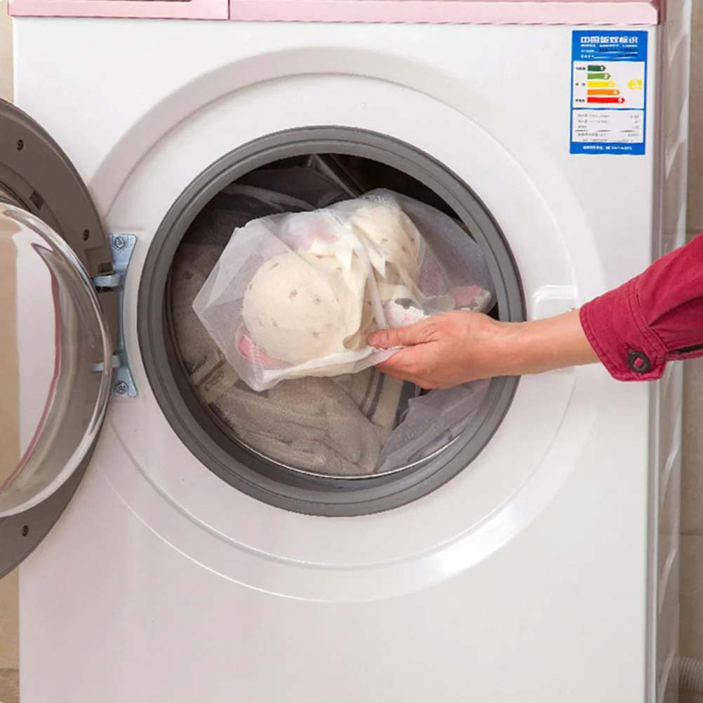 

Laundry Bag for Delicate Clothes Mesh Drawstring Washing Bag for Underwear Sweaters Slacks Table Linens Secure Drawstring