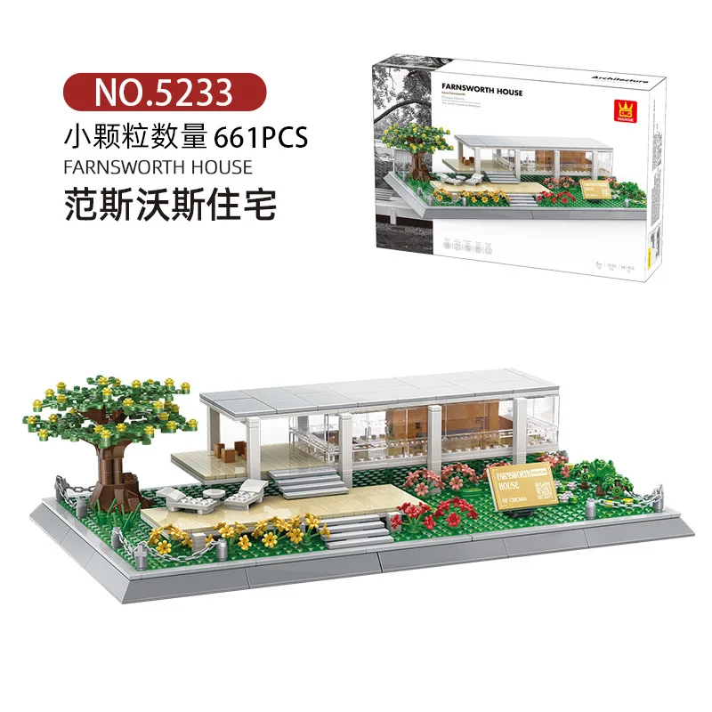 661 pçs gogh casa modelo de construção kit-blocos de montagem de paisagem brinquedo infantil high-end mansão arquitetura brinquedo para crianças