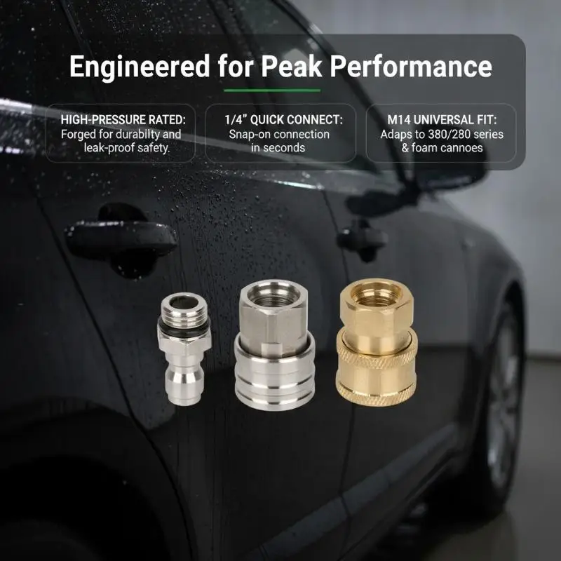 M14 X 1.5 Quick Connect Fitting Set Male Female Rust Proof Leak Resistant for Industrial Pressure Pipeline Connections