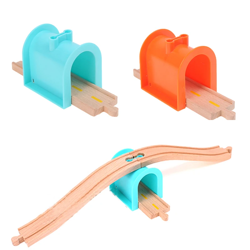 

Track Gaming Scene Must-have Accessories Multifunctional Tunnel Cave Compatible Electric Train Wooden Track boys Toys P025