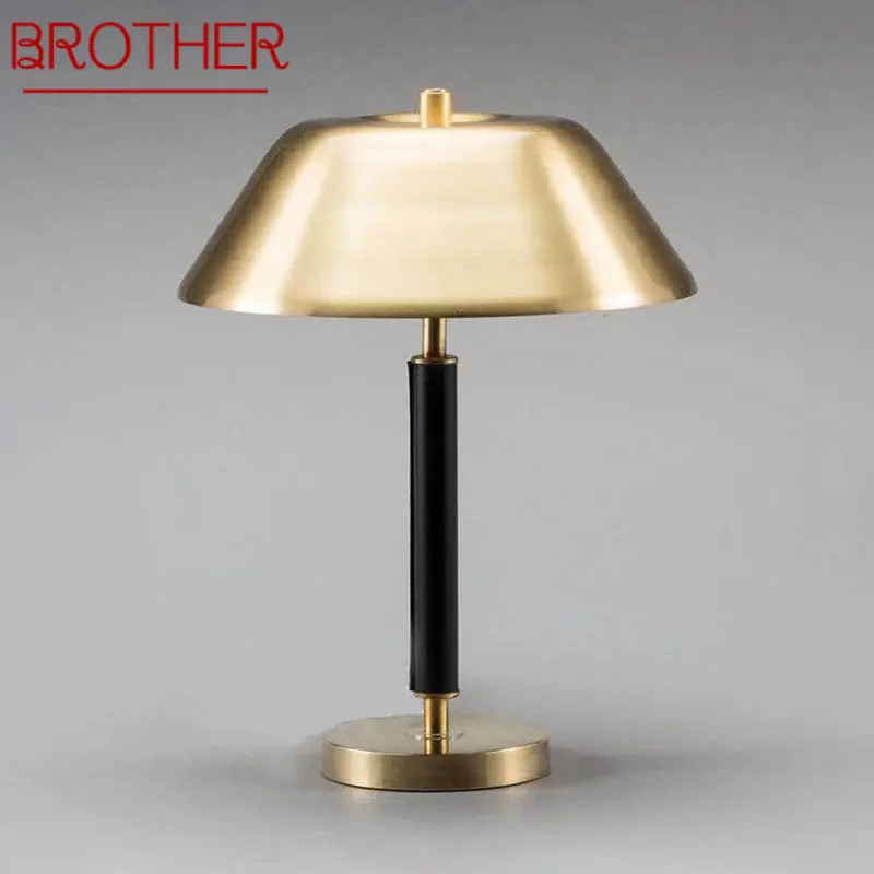 

BROTHER Nordic LED Dimming Desk Light Modern Vintage Simple Bedside Gold Table Lamps for Home Living Room Bedroom Decor