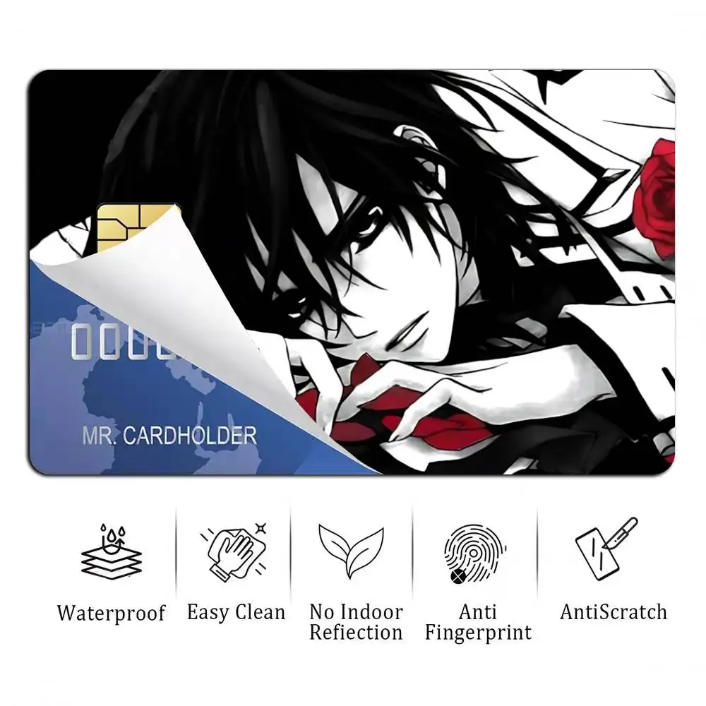 Classic Anime Vampire Knight Card Stickers for Bank Access Protective Waterproof Film Cover Sticker Gift