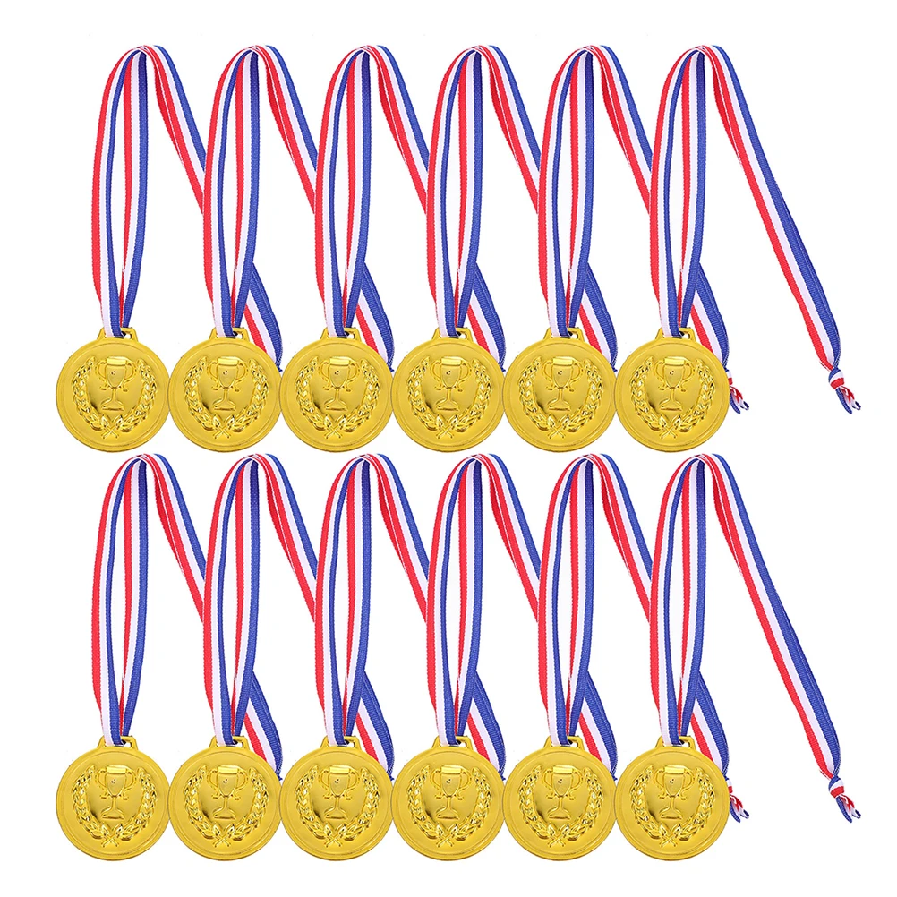

25pcs Children'S Sports Medals Gold Metal Party Favors Kids Lightweight Smooth Edge Preschool Baseball Softball Basketball