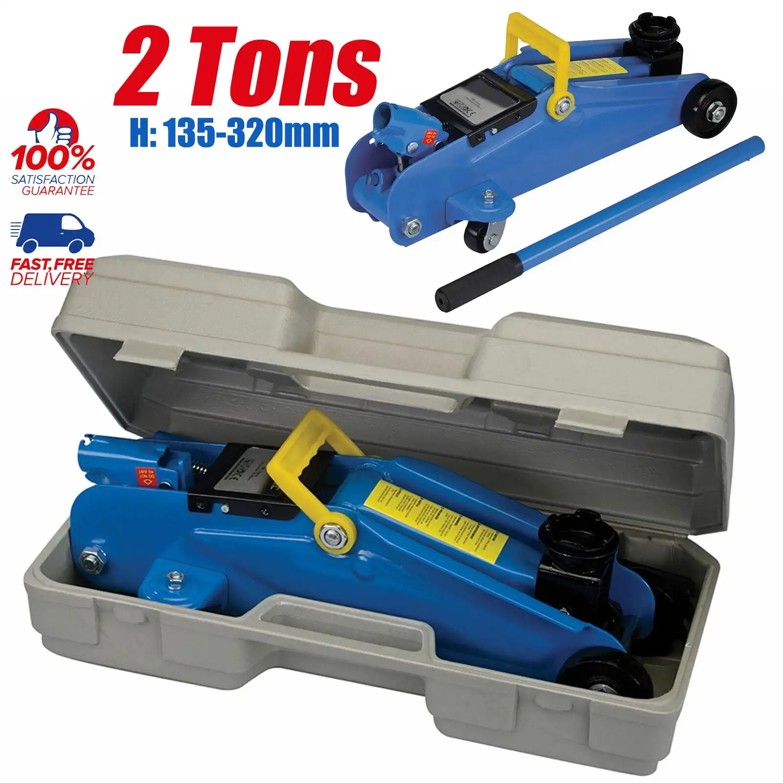 

2 Ton Portable Floor Jack Vehicle Car Garage Auto Small Hydraulic Lift W/ Case