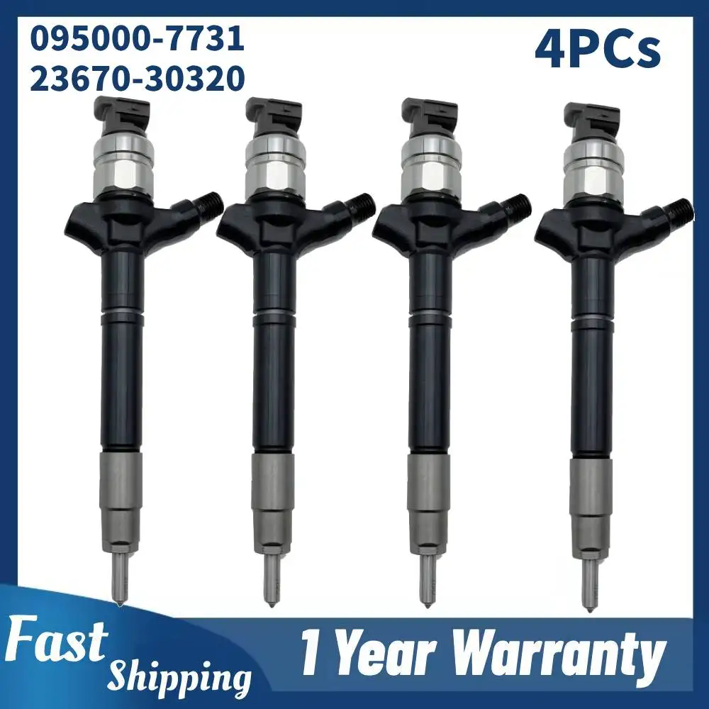 

4X Fuel Injector 095000-7731 23670-30320 Injection For Toyota 1KD-FTV 1VD Daihatsu Delta