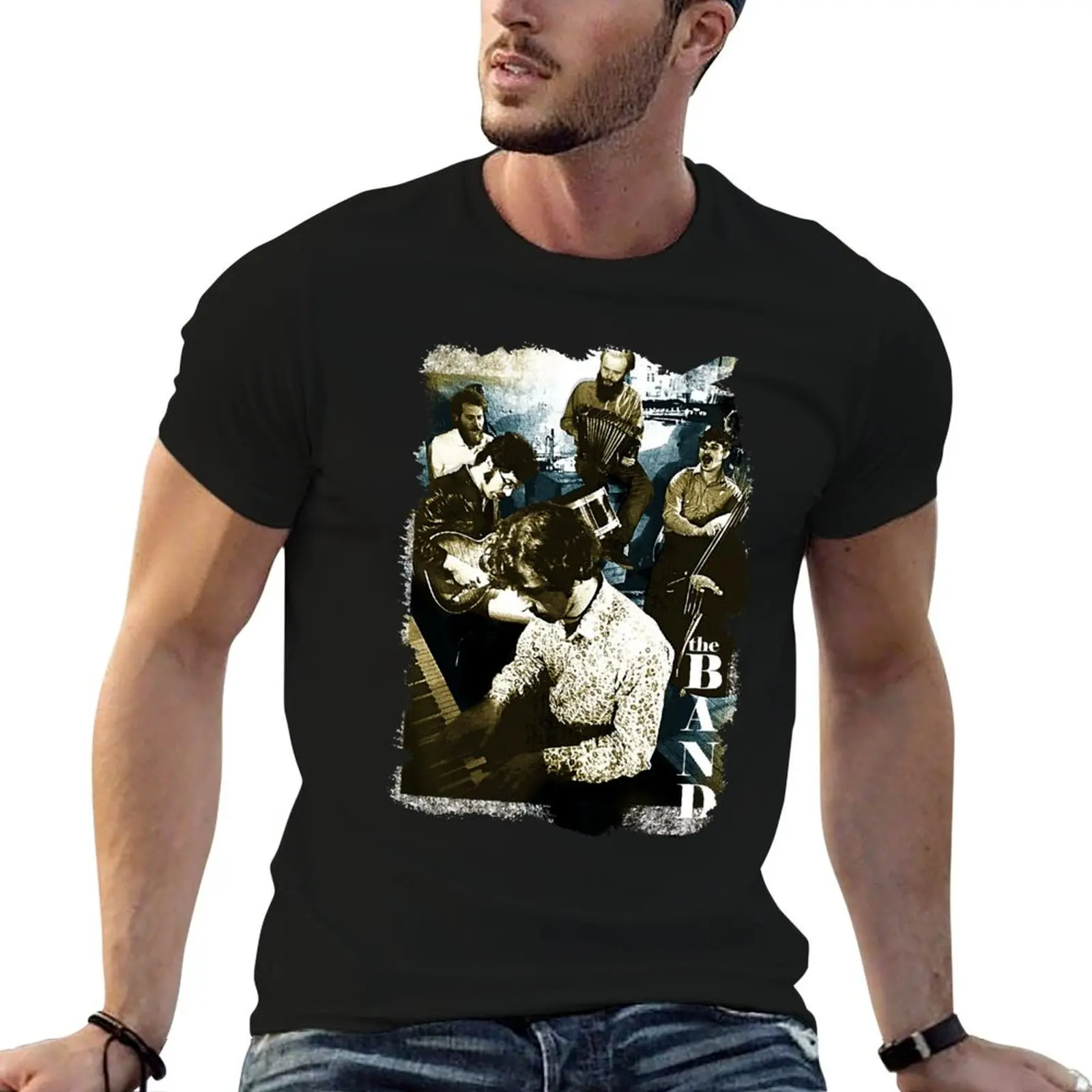 Men Women The Music Band Rick Vintage Photograp T-Shirt Simple Trendy Casual T-Shirt