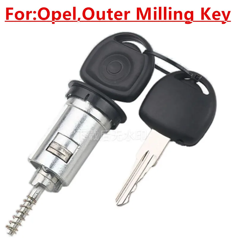 

Replacement Auto Ignition Lock Cylinder Fit For Opel Outer Milling Key With 1 Pcs Narrow Key
