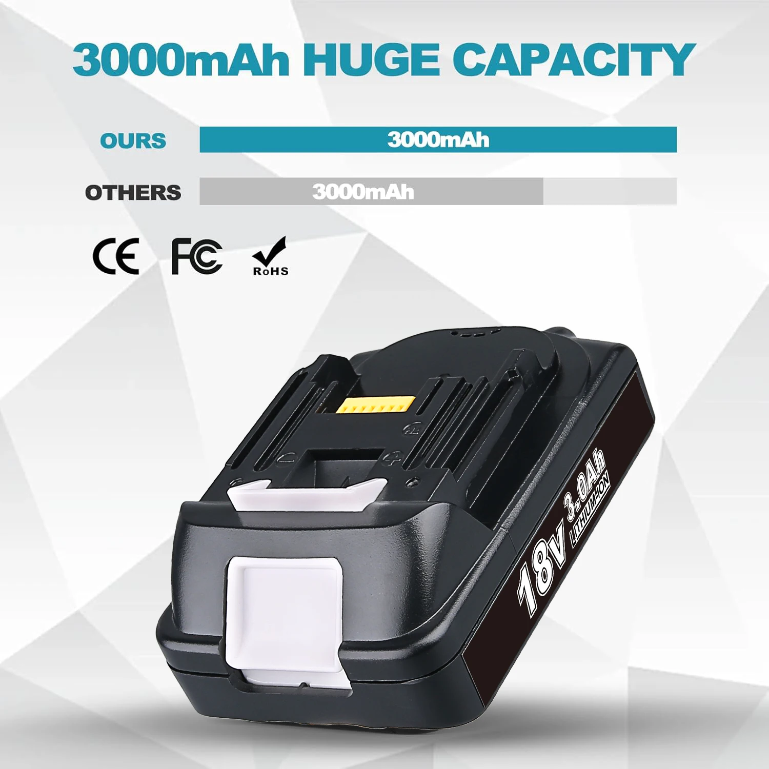 VANON 1/2/4Pcs 3.0Ah BL1830 Li-on Replace for Makita 18V BL1815 BL1850 BL1860 BL1890 Battery Pin and DC18RC 14.4-18V 3A Charger