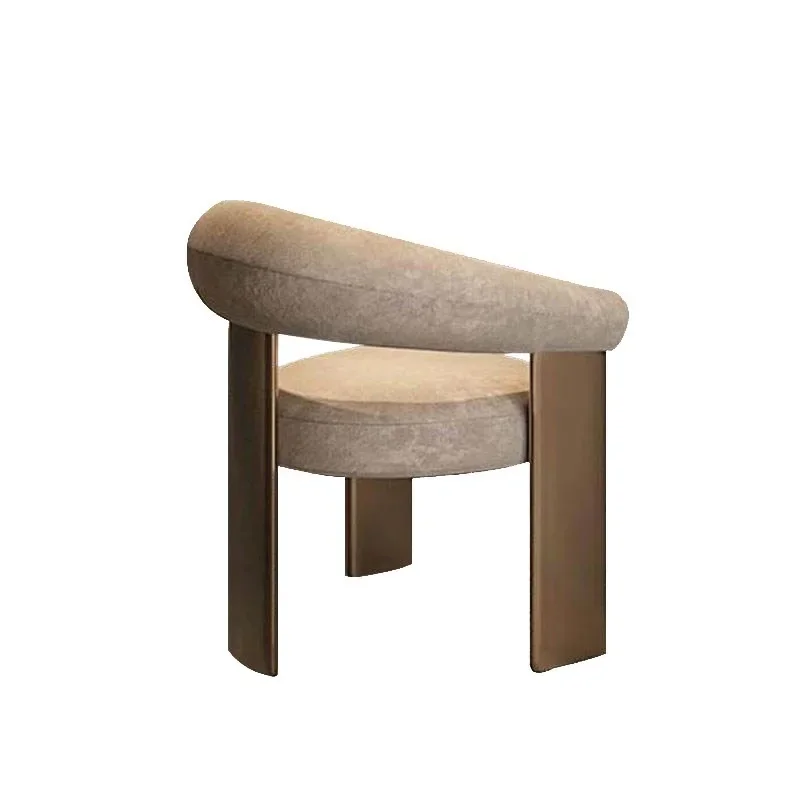 Modern light luxury dining chair high-grade velvet luxury dining room furniture curved senior back chair