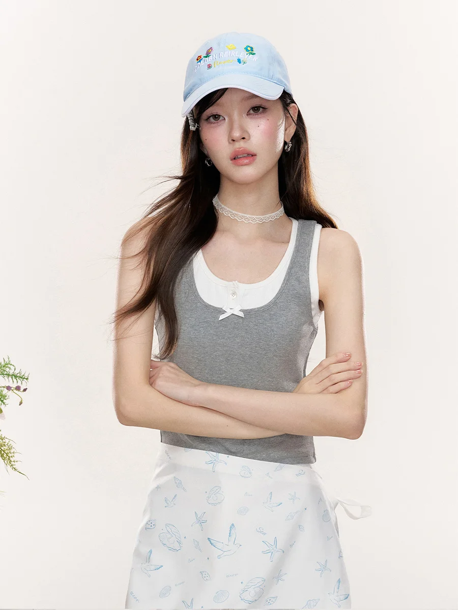 

Новая женская майка-топ Spring Summer Sle 6DEWS из смесового хлопка и полиэстера, комфортная посадка, базовый цвет