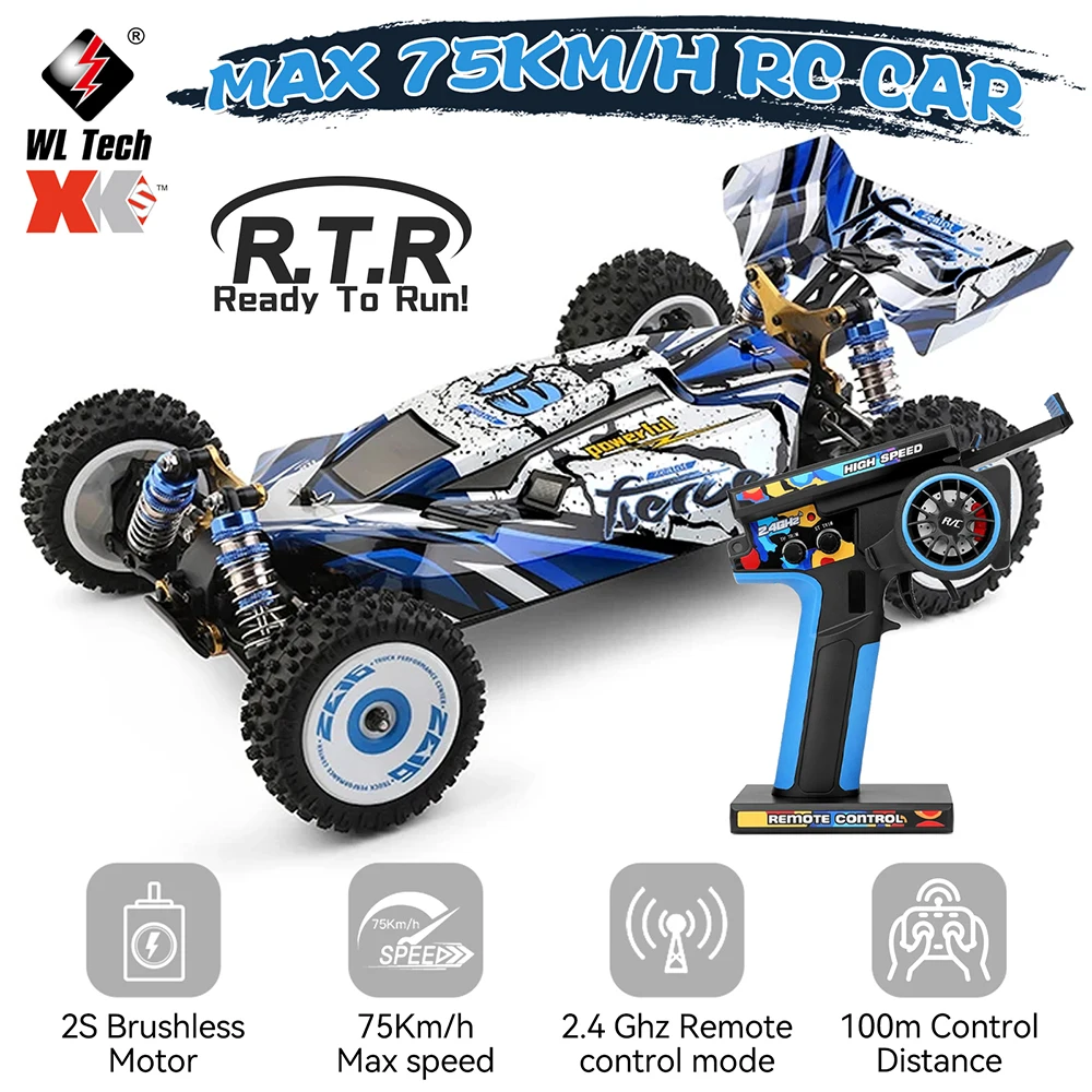 

WLtoys 124017-V8 RC Racing Car 1/12 2.4G 4WD 75km/h High Speed Off-Road RTR Truck