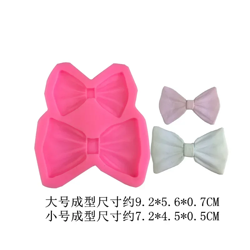 1pcs Bowknot Two Bows Cake Tools Silicone Resin Molds Cake Decorating Tools Pastry Kitchen Baking Accessories