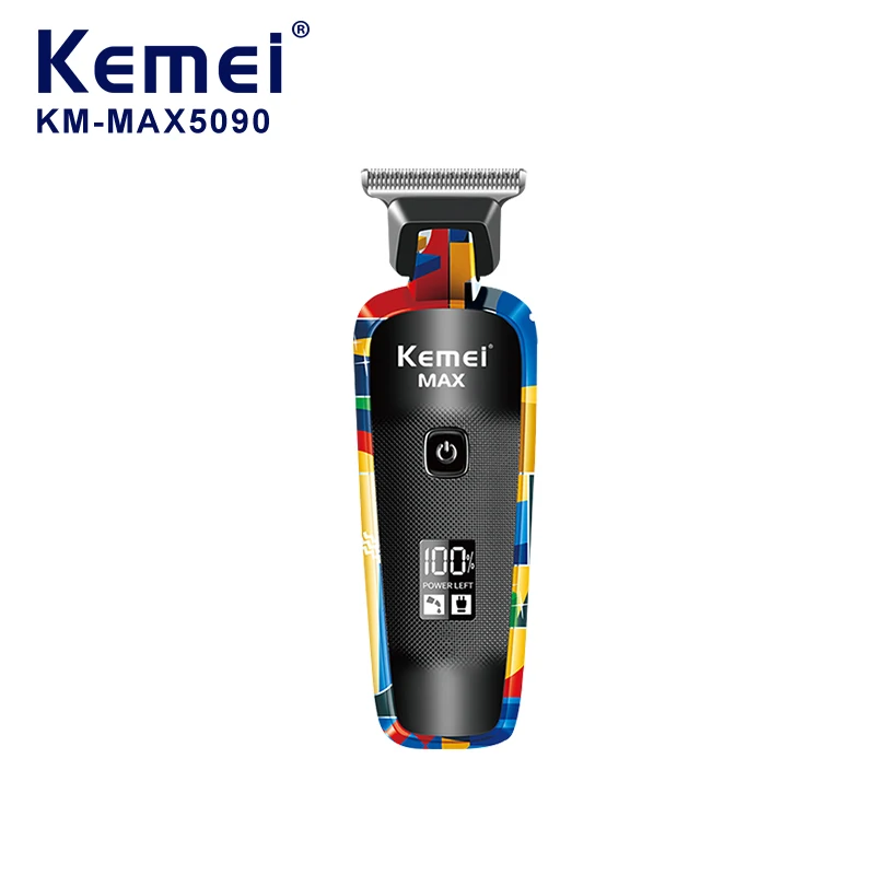 Kemei Hair Clipper for Men Professional Precision Adjustment Full Set Electric Beard Hair Trimmer Wireless Rechargeable MAX5090