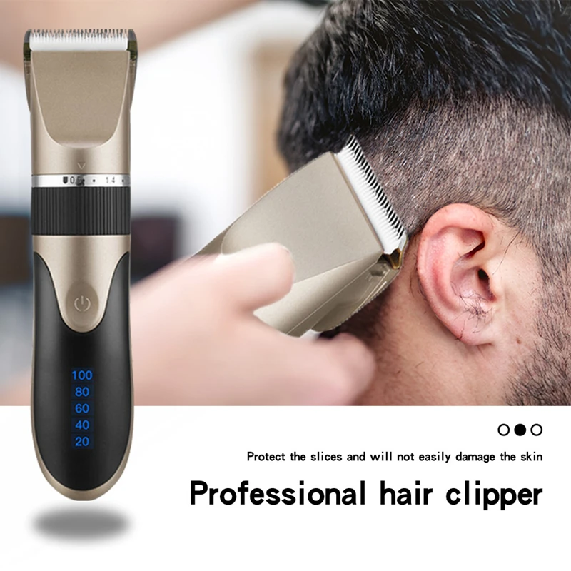 Professional Hair Clipper Electric Barber Hair Trimmers Cordless Rechargeable Home Hair Cutter Machine Hair Trim For Adults Kids