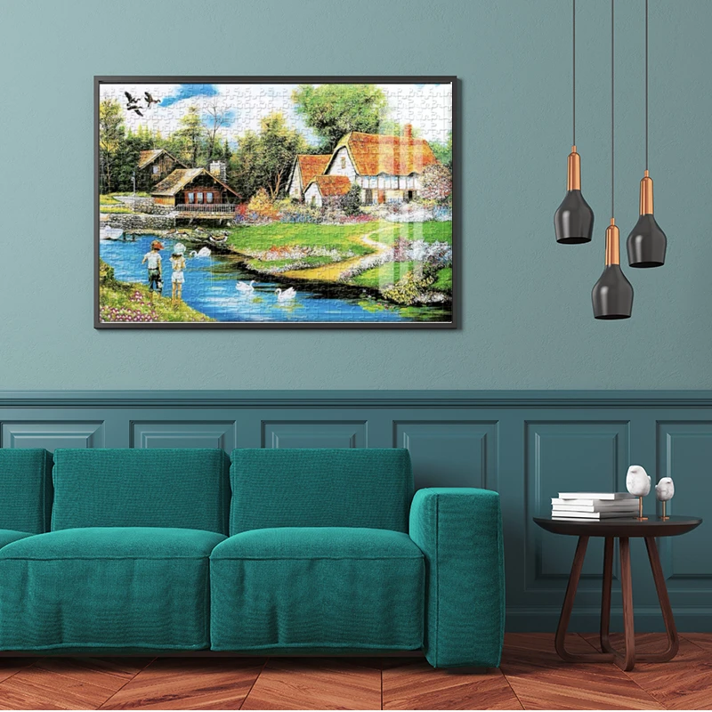 Adult 1000pcs Puzzle Go Fishing High Difficulty Decompression Girl Educational Toys Birthday Present Board Games