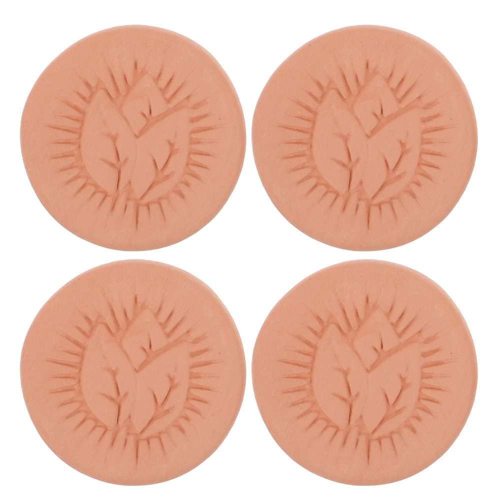 

4 Pcs Clay Cigarette Humidity Control Humidification Solutions Humidifiers Holder Light Brown Humidor Devices