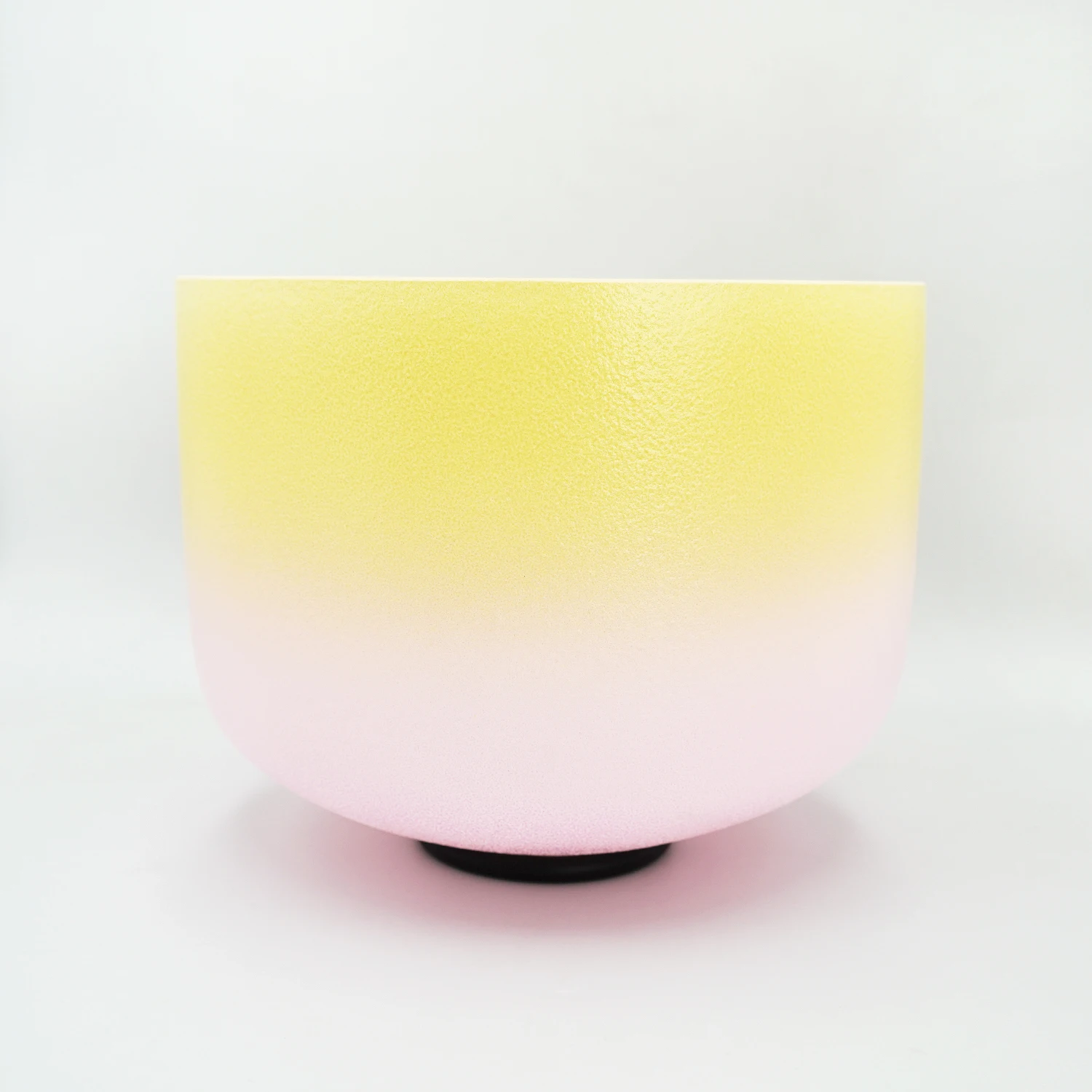 Hye-eun Yellow&Pink 10INCH 432hz/440hz Meditation Sound Healing Bowl ,Crystal Singing Bowl with Beige Bag