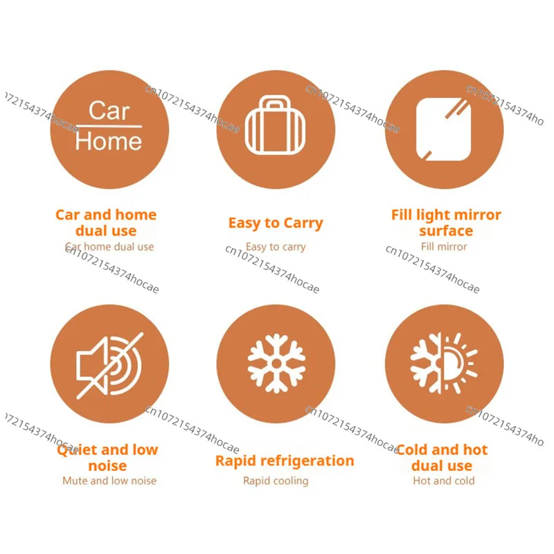 Dual-Use Mini Fridge Makeup Mirror for Car And Home Beauty Skincare Products Portable Small Freezer Refrigerator Car Supplies