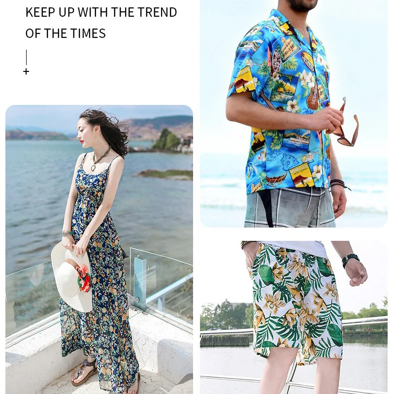 1M/3M/5M/10M بوبلين مطبوع هاواي عتيق - نسيج قطن 100% لفساتين وخياطة ملابس الشاطئ (متر) #2