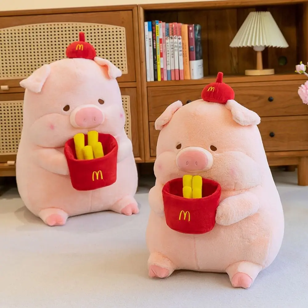 Stofftiere Französisch Frites Schwein Plüschpuppe Lustige Cartoon Lulu Schwein Puppe Plüschtier 36 cm Niedliche Cartoon Gefüllte Puppe Weihnachtsgeschenk