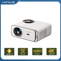 Wimius Android 9.0 FHD 1080P Projector 25000 Lumens Electric Focus/4P Keystone WiFi6 Bluetooth 5.2 with Tripod Home Cinema