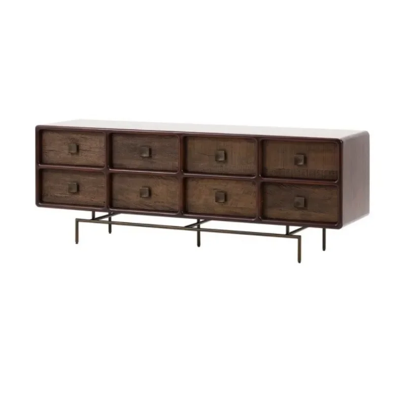 

North American black walnut TV cabinet, Nordic all-solid wood hall cabinet, modern simple storage