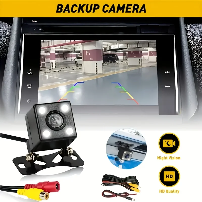 HD Night Vision Car Backup Camera LEDs, Wide Angle, Safe Reversing Assistant, Easy Installation, with Multiple Vehicle Models