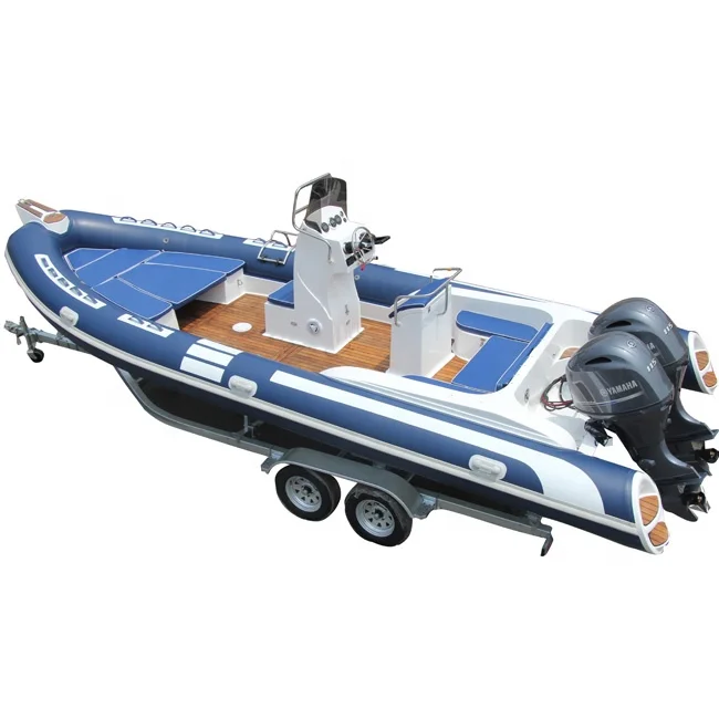25ft China RIB 760 Fiberglass Hull Rigid Orca Hypalon Inflatable Boats for Sale