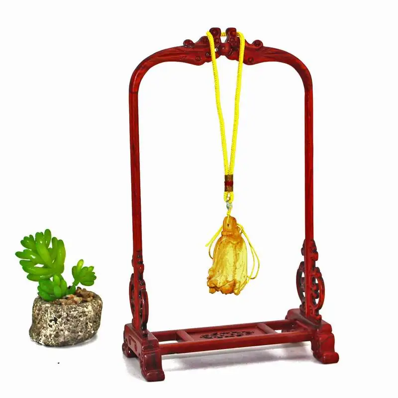 Redwood Display Pedestal with Wood Base, Pendant Drifter, Charms, Jewels Display, Show Pocket, Watch, Shelf Stand