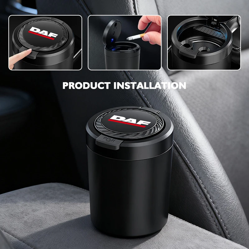 Universal Car Ashtray Garbag Can Multi-function Trash Bin For DAF XF 95 105 CF LF VAN view 4