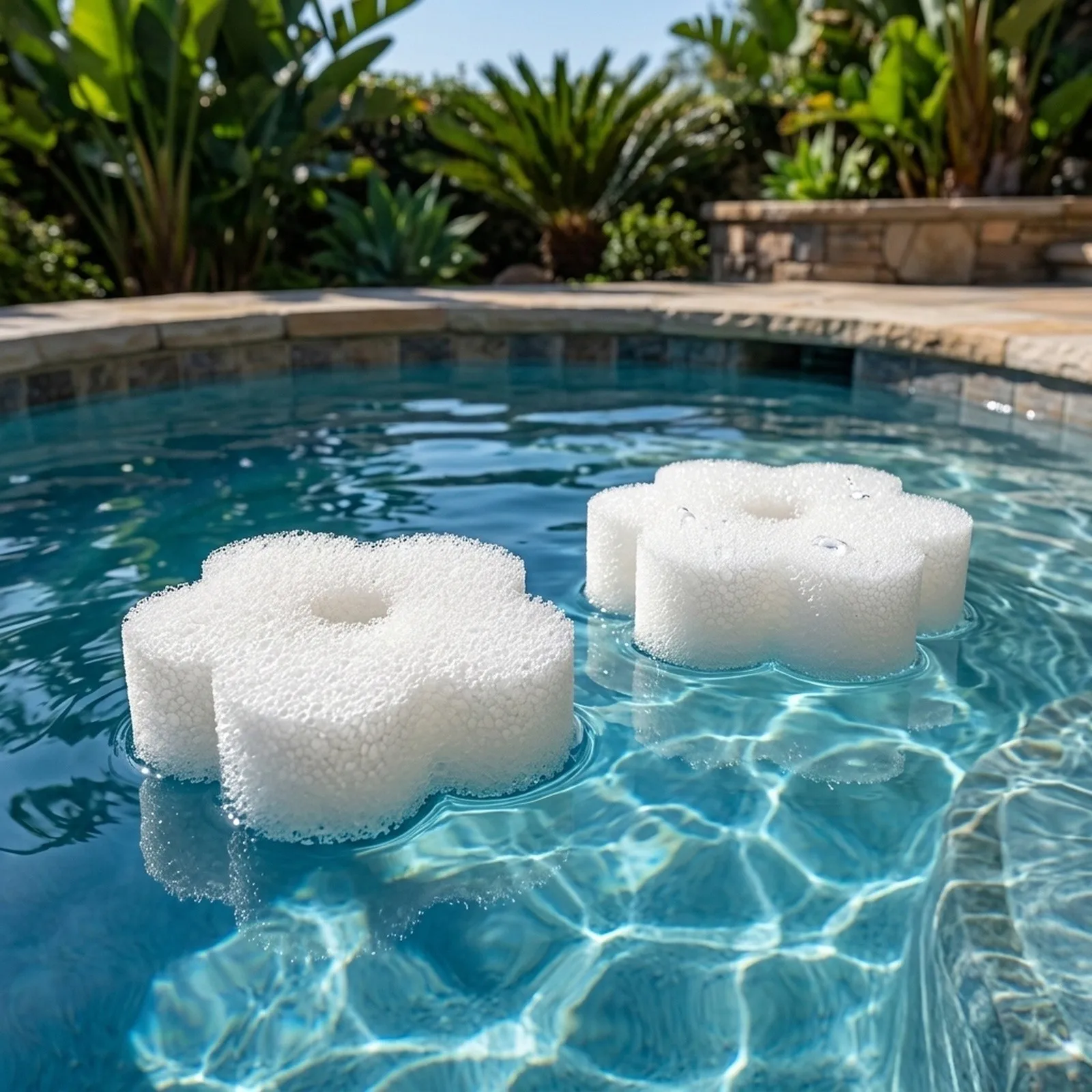 Useful Brand New Pool Sponge Set Scum Sponges Great Absorbent Hollow Flower Filter Low Density  Useful Brand New
