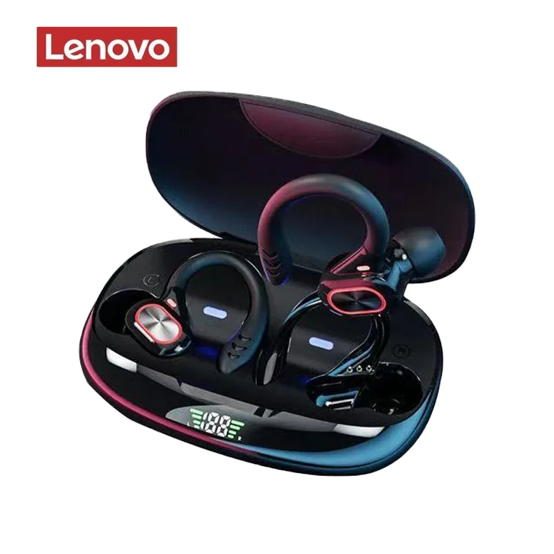 الأصلي لينوفو الأذن هوك Ture سماعة لاسلكية تعمل بالبلوتوث سماعات HiFI ستيريو الرياضة سماعة رأس مقاومة للماء مع هيئة التصنيع العسكري TWS سماعة #1