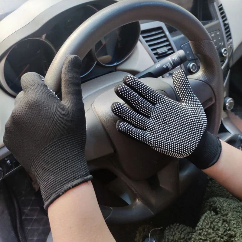 Summer Motocycle Car Driving Anti-slip Gloves Nylon Glue and Plastic Lightweight Men Women Gloves Moto Equipments Accessories