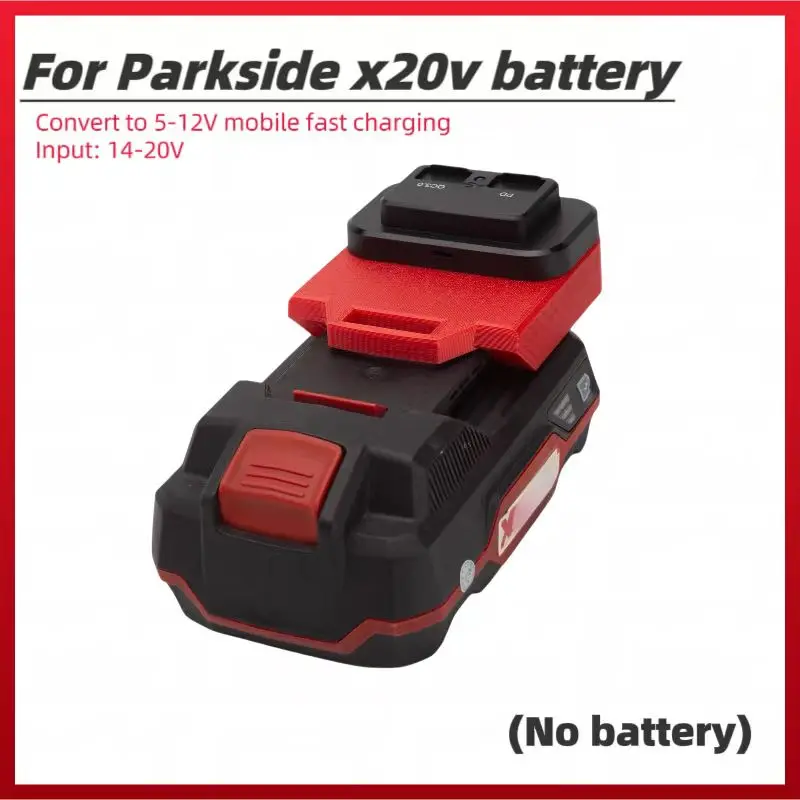 Alimentation électrique Portable pour équipe Parkside X20v, charge intelligente PD QC3.0, Port adaptateur de charge rapide (sans batterie)