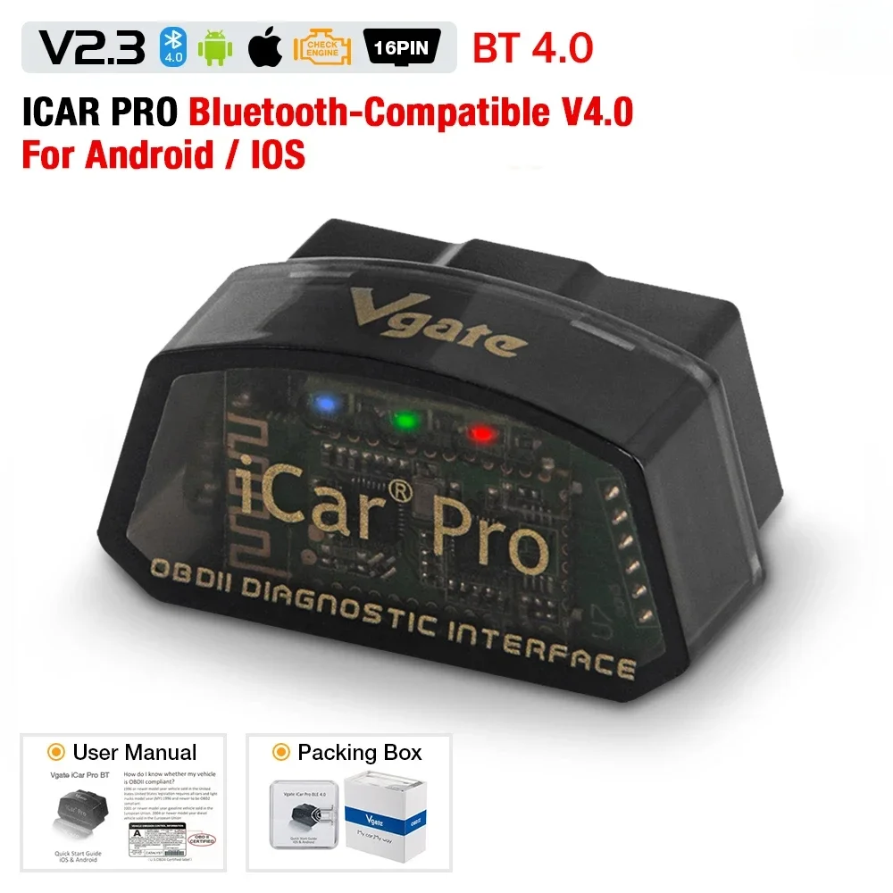 Vgate iCar Pro elm327 V2.3 ELM3217 V1.5 WIFI Bluetooth OBD 2 OBD2 Car diagnostic Tools for IOS/Android Code Reader PK WIFI V1.5