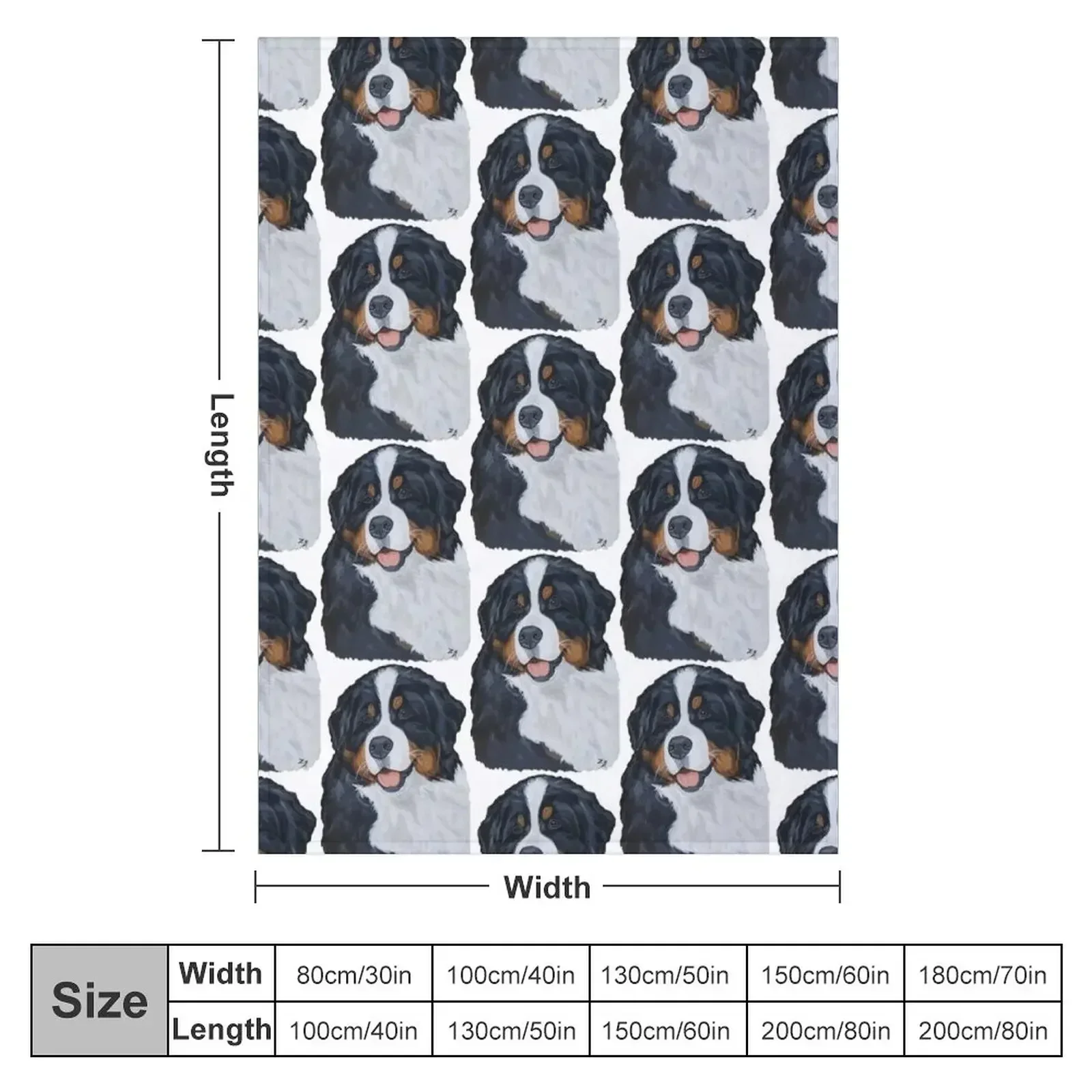 Lavish Bernese Mountain Dog Portrait Throw Blanket Luxury St sofa bed Furrys Sleeping Bag Blankets