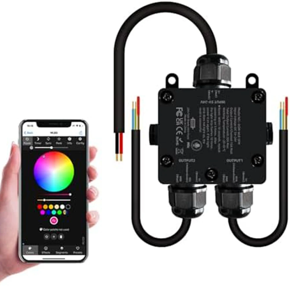 WiFi RGB Driver IP65 LED Controller Stable WiFi Connectivity Over 100 Dynamic Modes LED Strip Controller With Mic