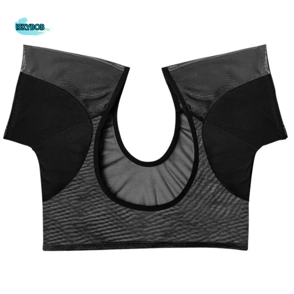 

Comfortable Washable T-shirt Shape Sweat Pads Reusable Breathable Armpit Care Pads Mesh Ultra-thin Sweat Absorbent Pad Women Use