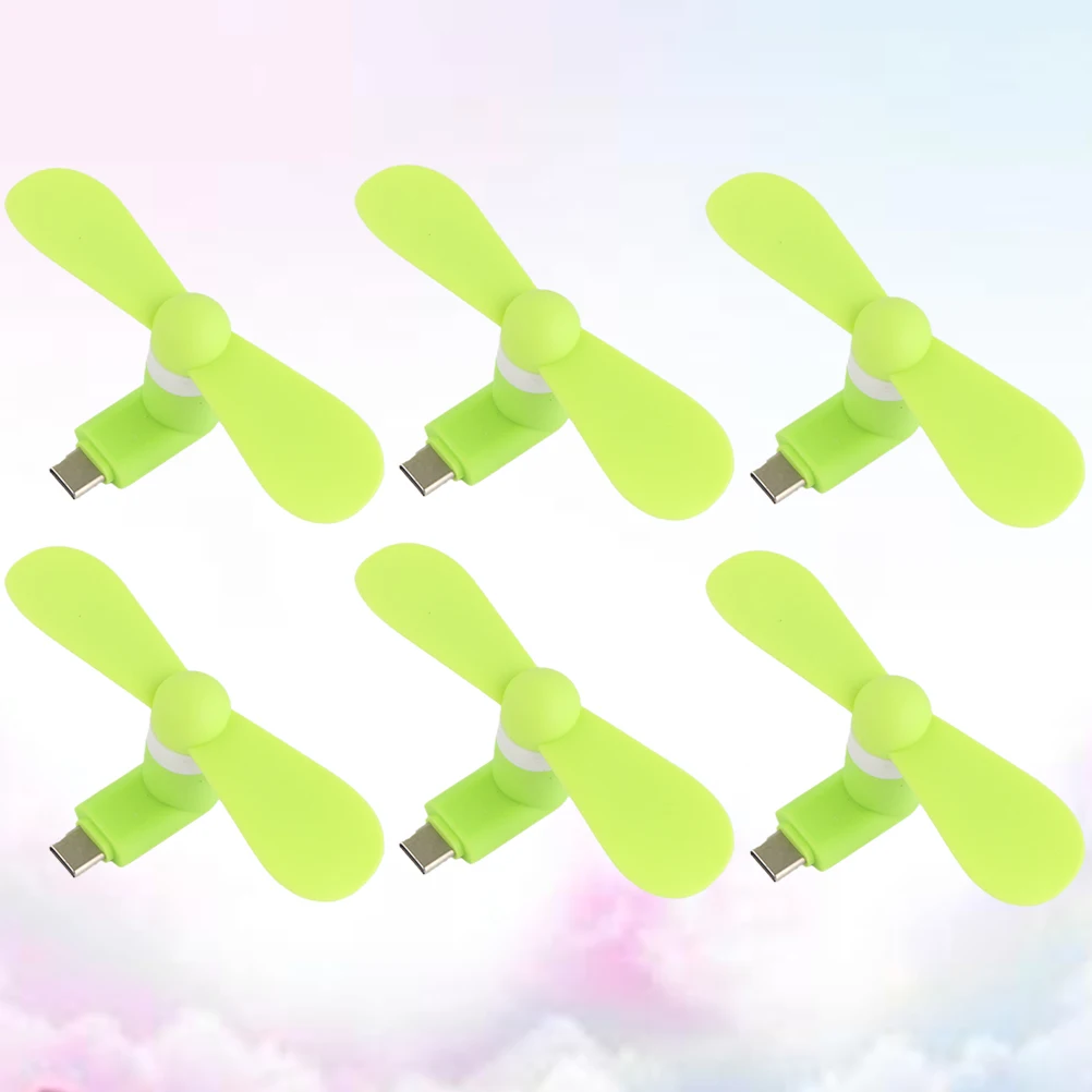 

6 Pcs for Mobile Power Supply Smartphone Type Lightweight Detachable Portable Cooling Device for Travel Watch Play