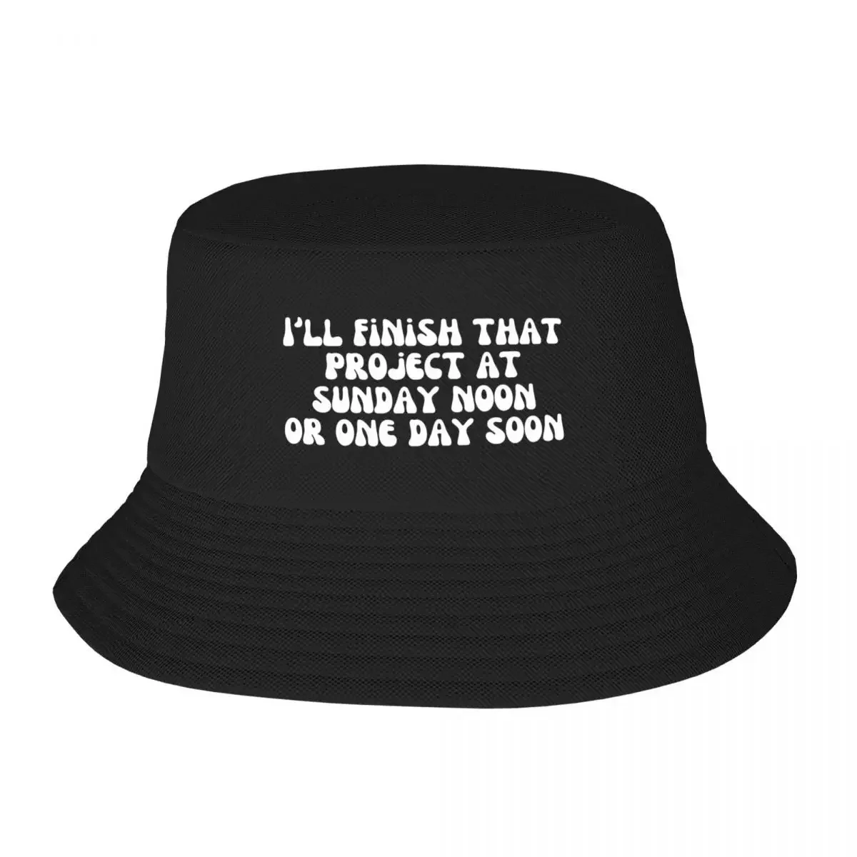 New I Will Finish That Project At Sunday Noon Or One Day Soon. [Vintage Sayings From 1950s] Bucket Hat