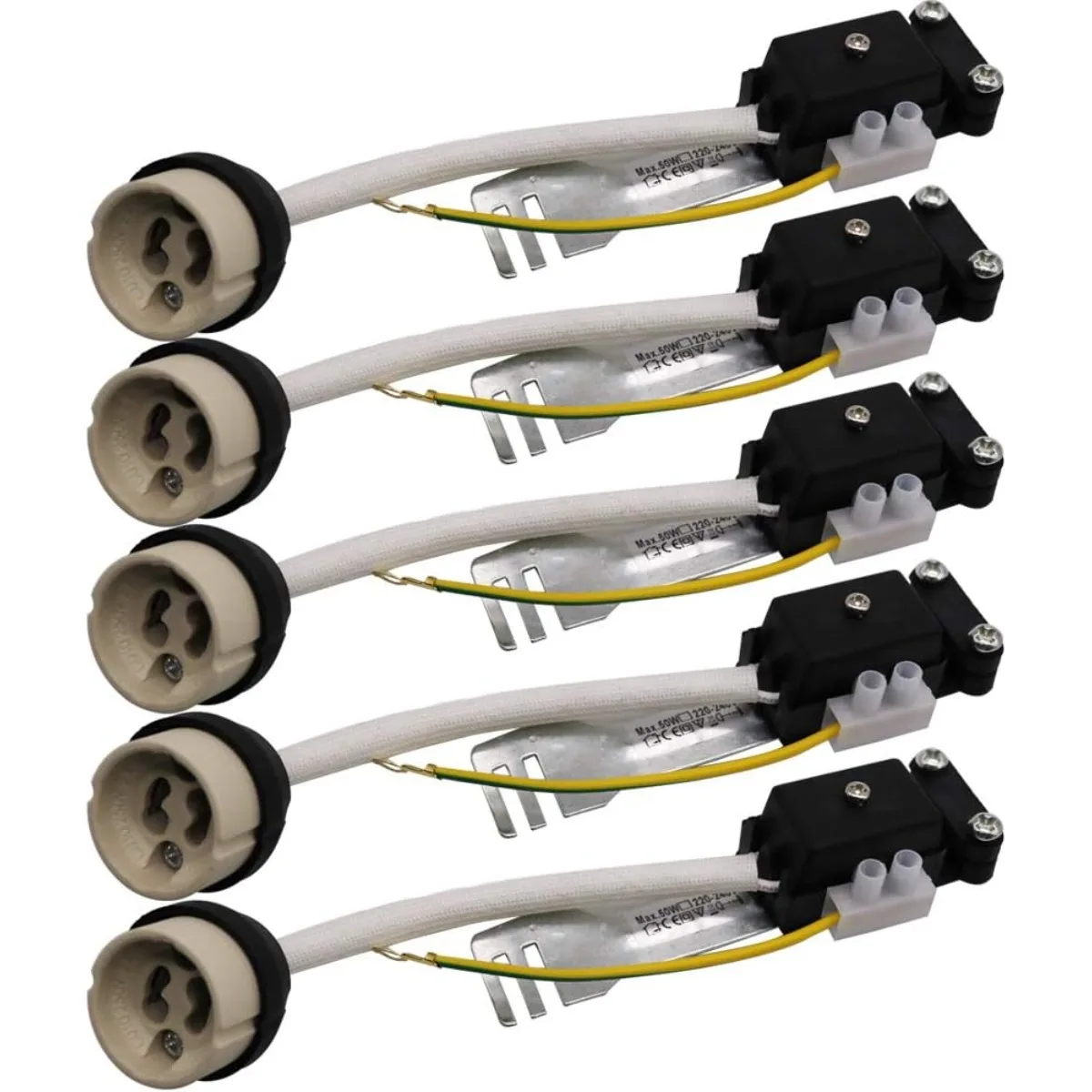 

1/5pcs GU10 Bulb Lamp Holder Socket Lamp Base Adapter Connector Converter Ceramic Wire for LED Bulb Halogen Lamp Light